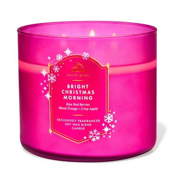 White Barn Bright Christmas Morning 3-Wick Candle - Picture 1 of 4